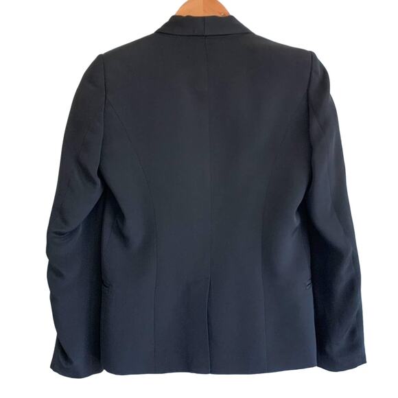 Truth and Pride 100% Silk Classic Open Front Blazer in Solid Black Size XS - Picture 2 of 10